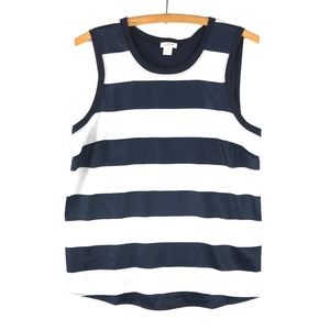 J Crew Navy White Sleeveless top Small J.Crew